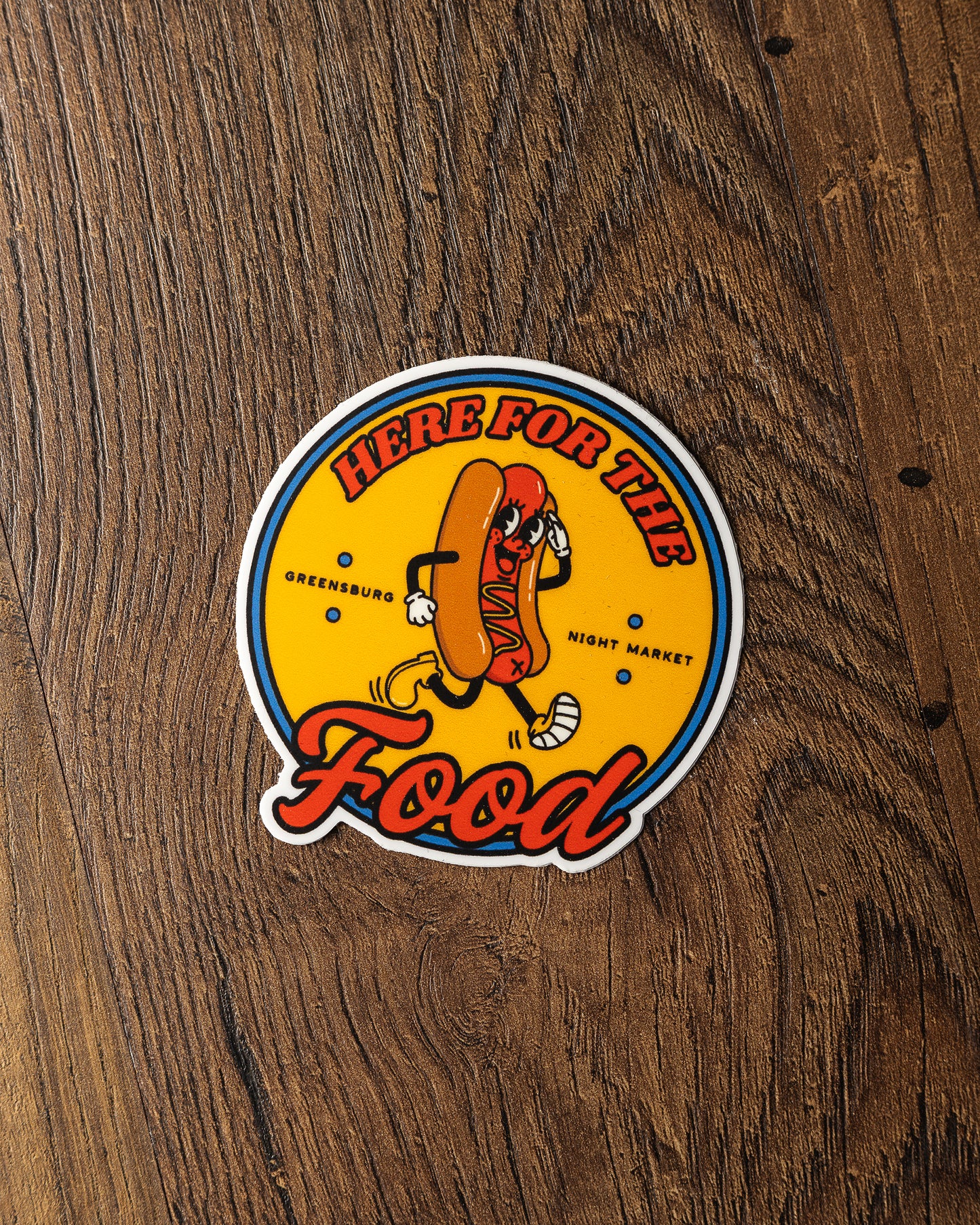 Here for the Food Sticker