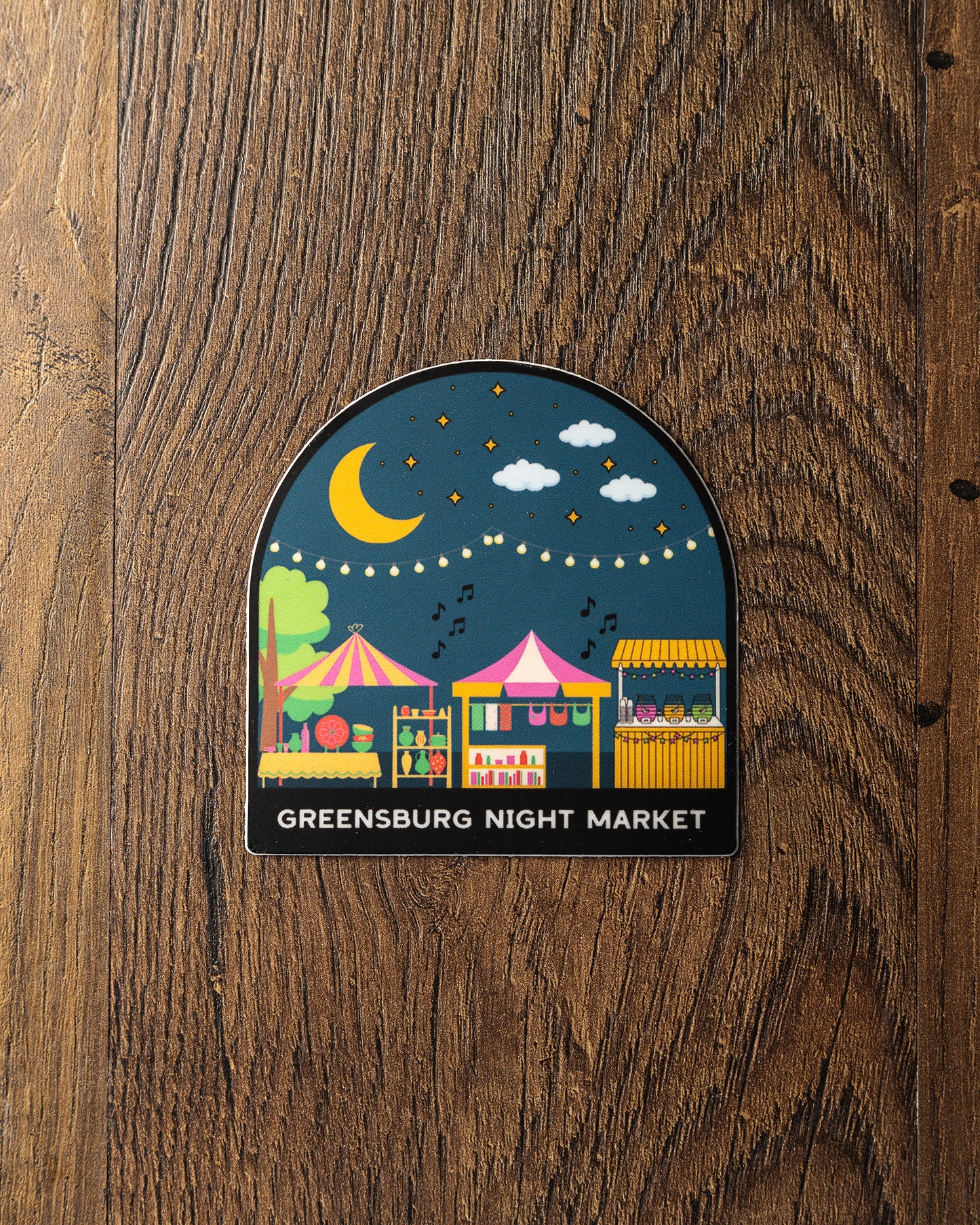 Greensburg Night Market Sticker - City