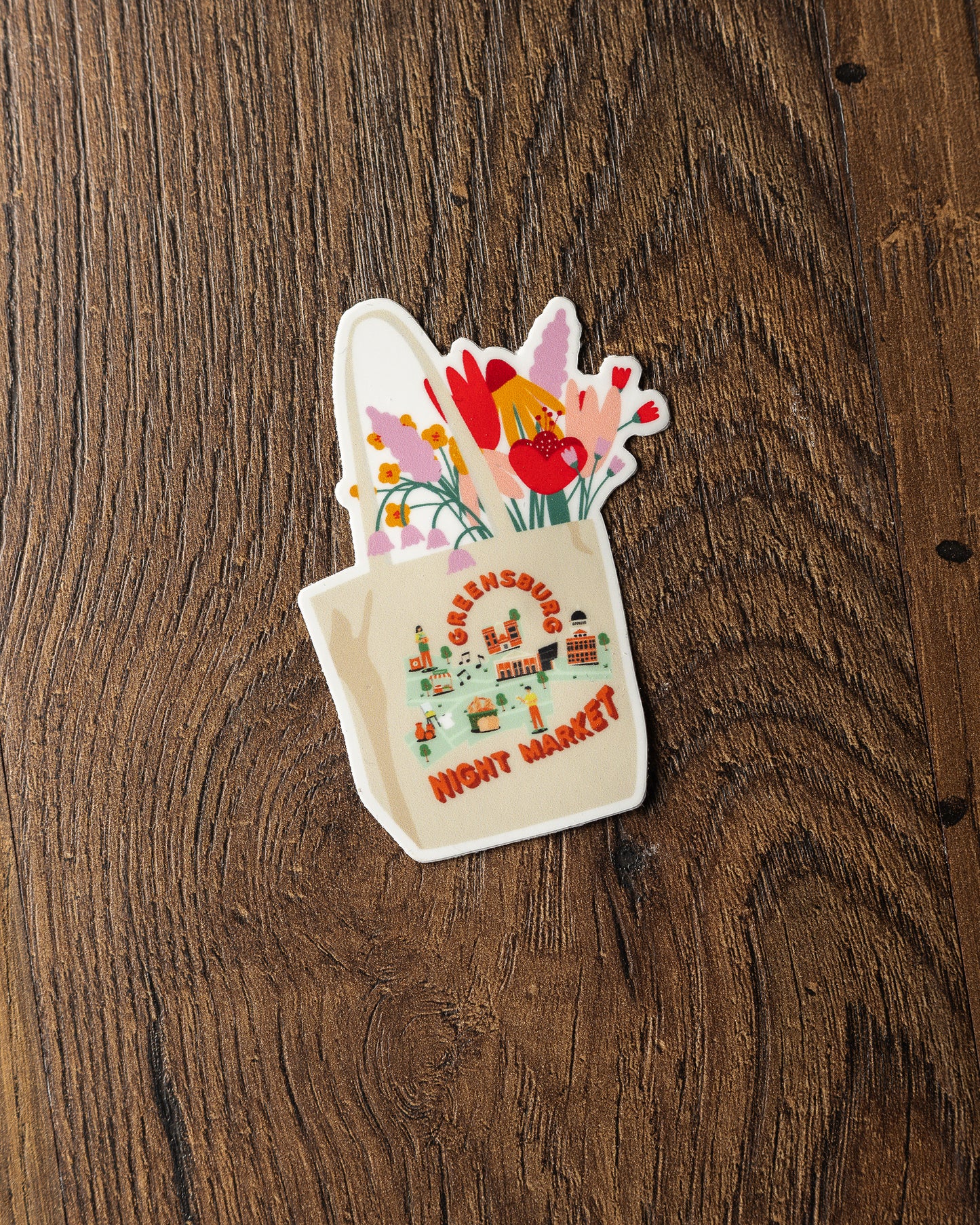 Night Market Tote Bag Sticker